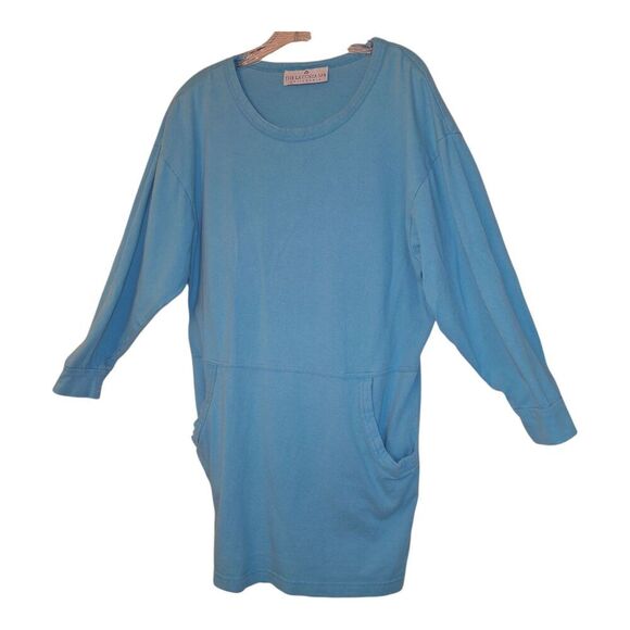 Vintage THE LA COSTA SPA California Dress Tunic Pullover Pockets Cotton USA M - Picture 2 of 11